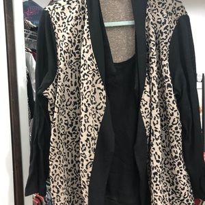 Leopard print sweater, size XL